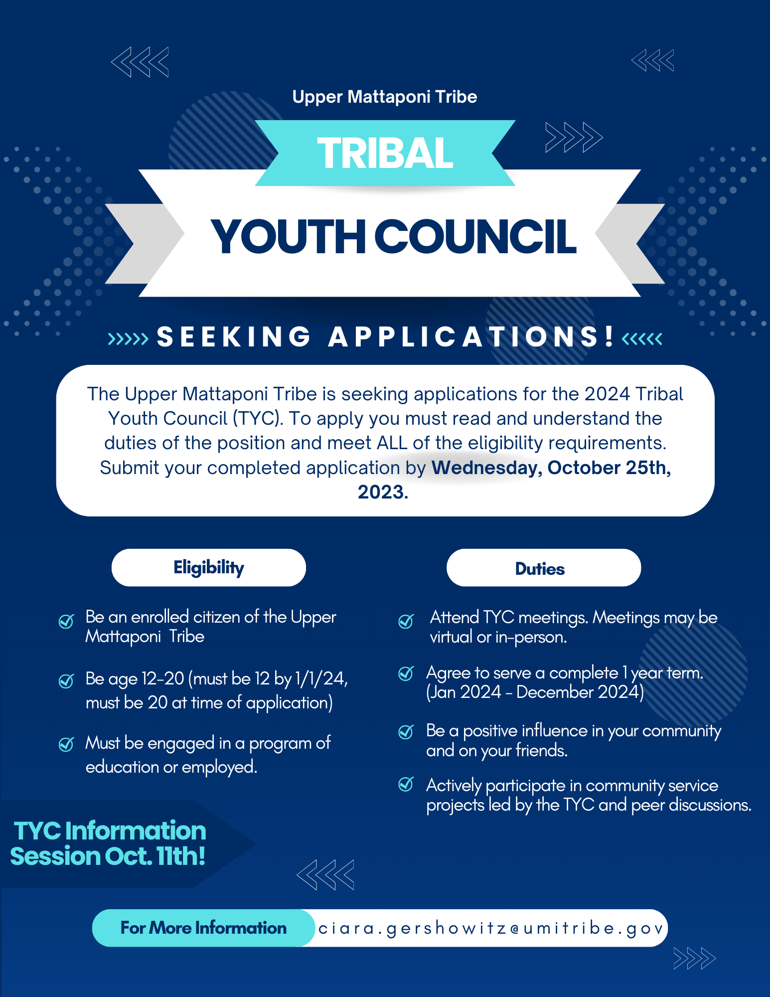 TYC FLyer The Upper Mattaponi Tribe