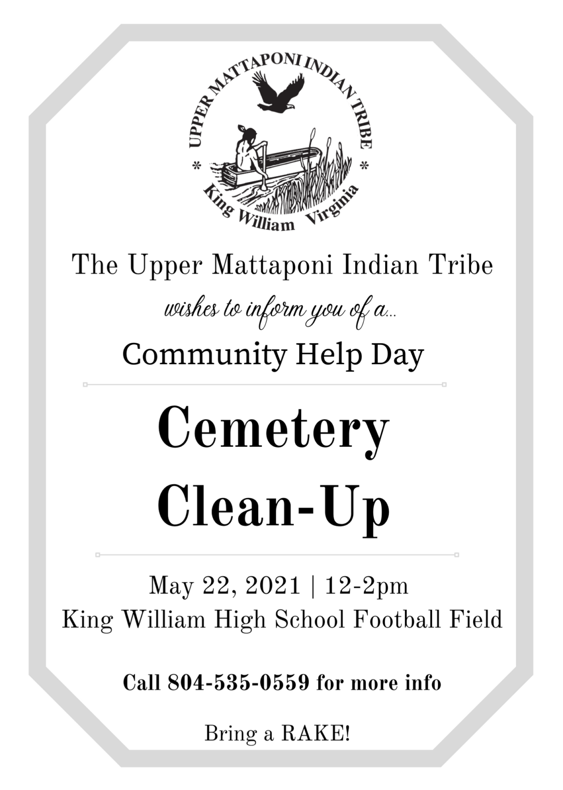 Cemetery Clean Up The Upper Mattaponi Tribe